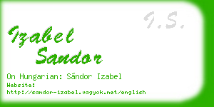 izabel sandor business card